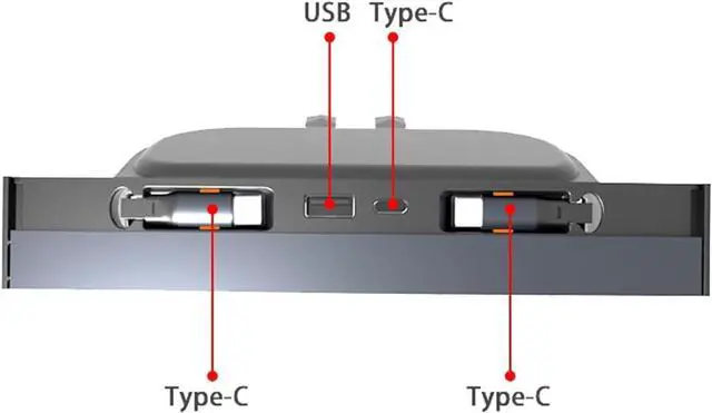 Alt view image 3 of 7 - Xuanxi Multifunctional USB Hub For Car Easy Installation Center Console Charging Solution Docking Station With Telescopic Rope