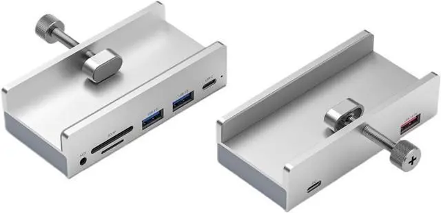 Alt view image 2 of 2 - 6-in-1 USB 3.0 HUB with Power Supply USB3.0 Splitter Adapter Clip-Type Multi Splitter 5G Data Transmission(2 USB 2 Type C)