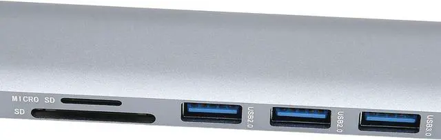 Alt view image 2 of 7 - USB C HUB 6 in 1 with 4K at 30Hz 5Gbps, Definition Multimedia Interface Adapter, Aluminum Alloy Housing for Home Office Use