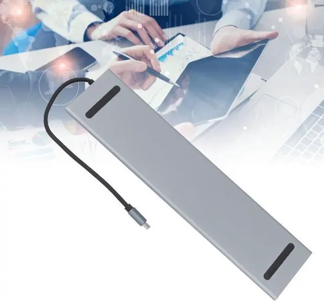 Alt view image 6 of 7 - Type C Docking Station, 12 in 1 USB C Hub Multiport Adapter Dongle with 100W Fast Charging, Laptop Docking Station for Office