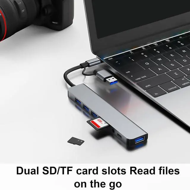 Alt view image 2 of 7 - Mllepjdh Portable USB C Docking Station USB C Hubs With Highly Speed Data Transfer For Digital Enthusiasts Professional Students