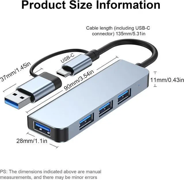 Alt view image 6 of 7 - Mllepjdh Portable USB C Docking Station USB C Hubs With Highly Speed Data Transfer For Digital Enthusiasts Professional Students