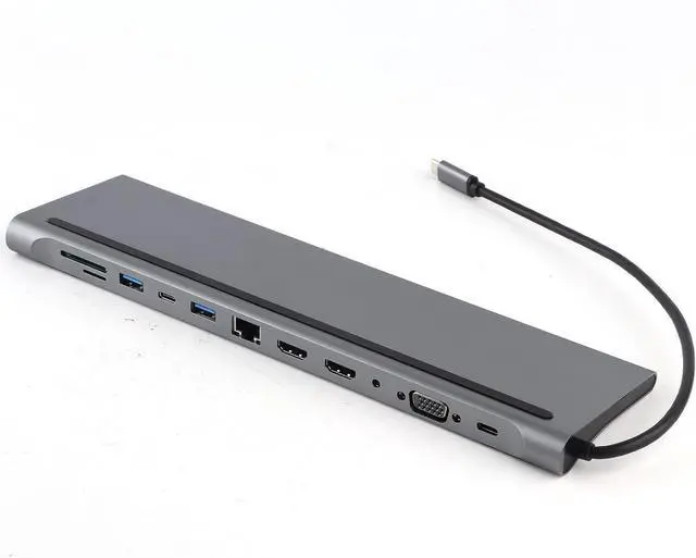Alt view image 6 of 7 - 2 X 4K Hd Aluminum Alloy Backward Compatibility USB Docking Station, Docking, for TypeC Notebooks
