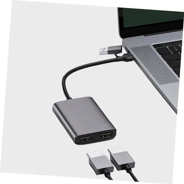 Alt view image 2 of 7 - MERRYHAPY Type C USB Hub Adapter Dual Converter for Laptop Supports Modes Setup Compatible with Multiple