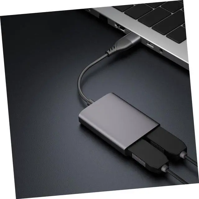 Alt view image 7 of 7 - MERRYHAPY Type C USB Hub Adapter Dual Converter for Laptop Supports Modes Setup Compatible with Multiple