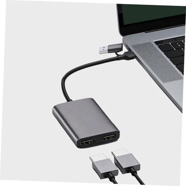 Alt view image 3 of 7 - CHICAMPERA Type C to Dual Adapter USB Splitter Hub High Definition Display Compatible with Laptops and