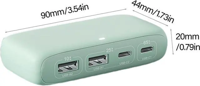 Alt view image 7 of 7 - MultiPorts Type C Hubs PD65W/PD25W/PD10W Quick Charging And Data Type C Splitter For Computer Tablets Phone 150cm Cable Splitter