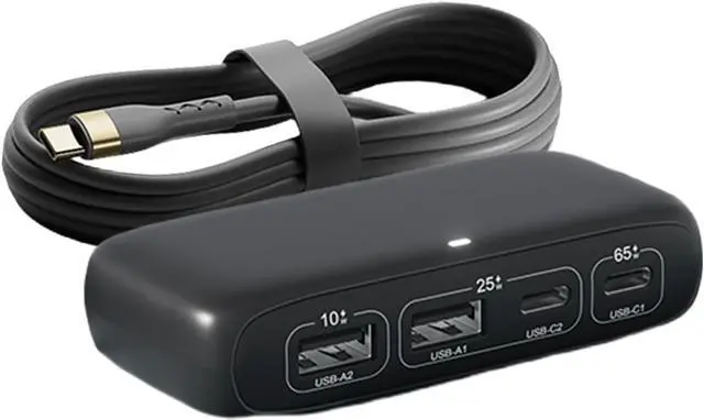 Main image of XUZHID Type C Hubs Expander with Total 100W Power Delivery 4Port (2USB C+2USB) Fast Charging Station 480Mbps Data Transfer