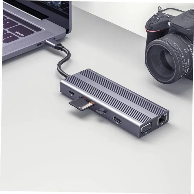 Alt view image 2 of 7 - SMASOLO Type- Adapter USB Expansion Transfer for Laptop Supports USB Ports for Hard Drives Mouse and