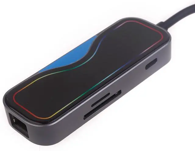 Alt view image 4 of 7 - Type C Docking Station USB Card Reader RJ45 Port Type C Transfer Data Hub Reading, Writing, Writing and Writing