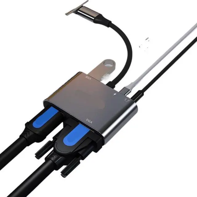 Main image of bodateng USB C Hub TY>pe C to 4K HDMI USB 3.0 3.5mm Ja-ck PD 55W Converter External Graphics Card for Disk PC TV