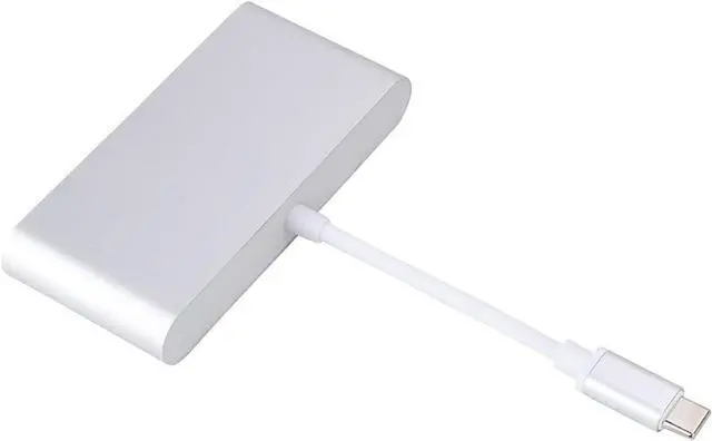 Alt view image 3 of 7 - 4 in 1 Type C to HDMIUSB3.0RJ45PD Converter, 4K Video Adapter Hub, Ethernet Port for Stable Internet, Small Exquisite, Easy to Carry, Aluminum Alloy Material, Silver Color