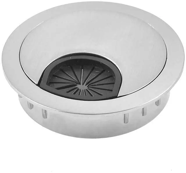 Main image of Cable Clamps, Wire Holder, Cord Management Organizer Clips Home & Office, Computer Stop 51mm Diameter Stainless Steel Cable Hole Cover