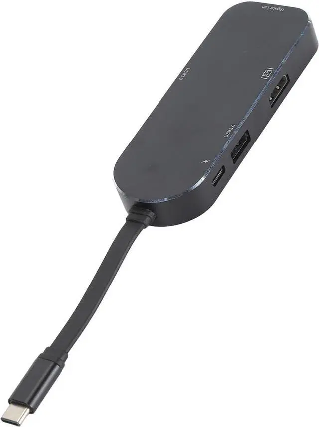 Alt view image 5 of 7 - 7 in 1 Type C Docking Station, 4K HD Display, RJ45, USB3.0, PD, Storage Card Slots, Micro Card Slots, Aluminum Alloy Hub for Android, OS X, HarmonyOS (Black)