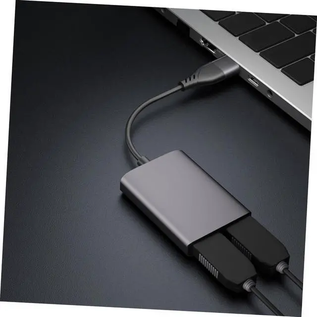 Alt view image 5 of 7 - PEPLAYTAL USB Hub Type C to Dual Adapter Supports High Definition Display USB Splitter for Laptops Tablets