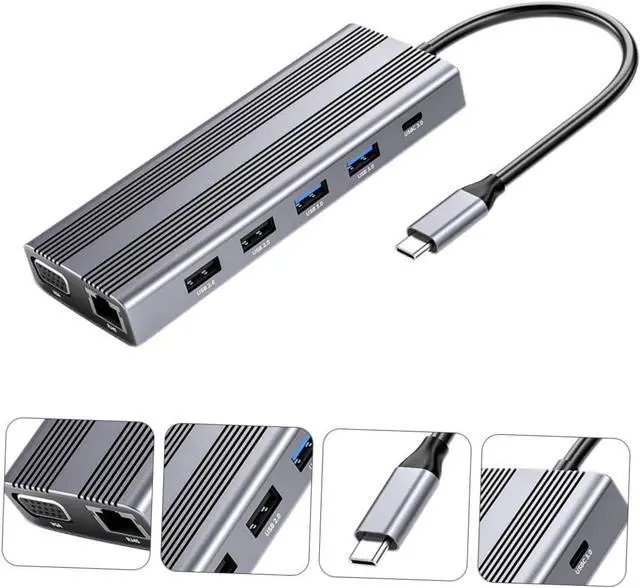 Alt view image 2 of 7 - CONGARTENO USB Hub Type-c Adapter Card Reader Data Splitter for Laptops Compatible and More No Driver Needed