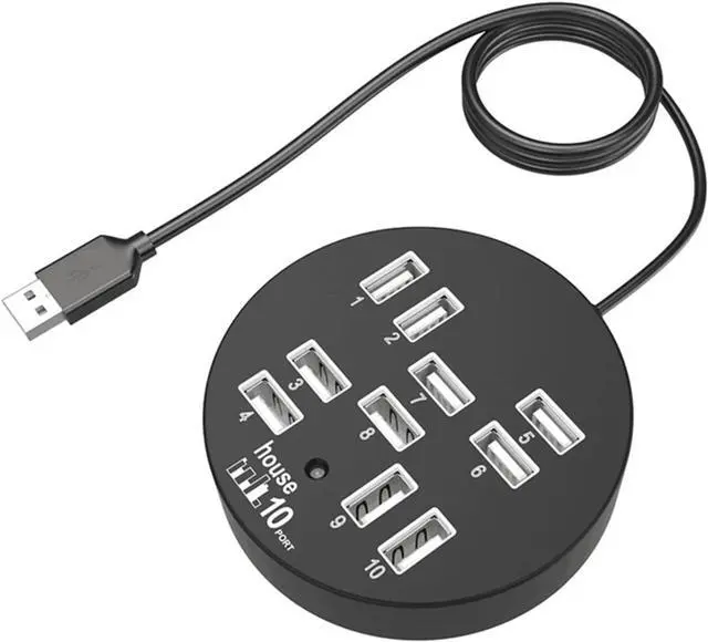 Main image of USB 2.0 Adapter 10 Port Circular Expansion Charging Dock For Office And Entertainment Use Multiple Port Connection