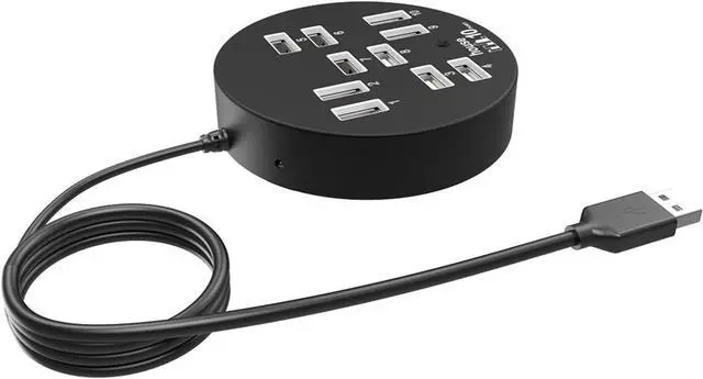 Alt view image 5 of 7 - USB 2.0 Adapter 10 Port Circular Expansion Charging Dock For Office And Entertainment Use Multiple Port Connection