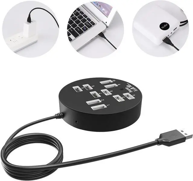 Alt view image 2 of 7 - USB 2.0 Adapter 10 Port Circular Expansion Charging Dock For Office And Entertainment Use Multiple Port Connection