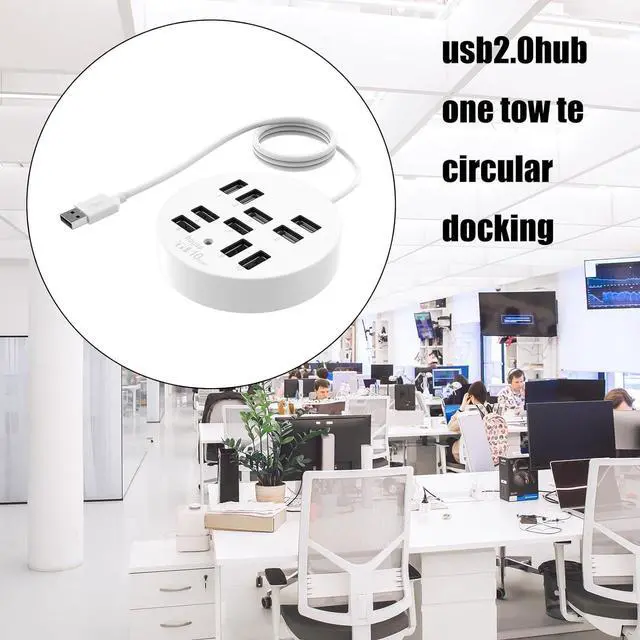 Alt view image 6 of 7 - USB 2.0 Adapter 10 Port Circular Expansion Charging Dock For Office And Entertainment Use Multiple Port Connection
