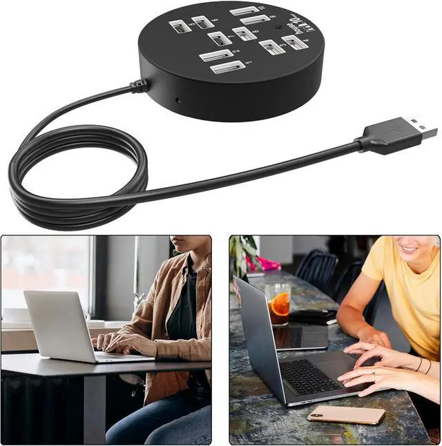 Alt view image 7 of 7 - USB 2.0 Adapter 10 Port Circular Expansion Charging Dock For Office And Entertainment Use Multiple Port Connection