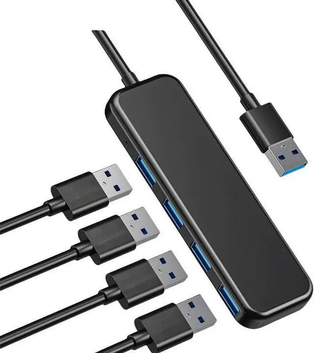 Alt view image 2 of 4 - Hongpan USB HUB 4 Port USB 3.0 External Splitter Multiple Expand High Speed Adapter for Computer PC Accessories