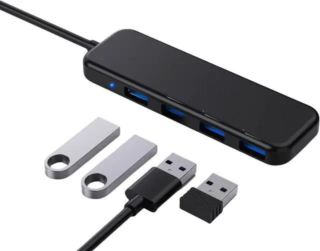 Alt view image 3 of 4 - Hongpan USB HUB 4 Port USB 3.0 External Splitter Multiple Expand High Speed Adapter for Computer PC Accessories