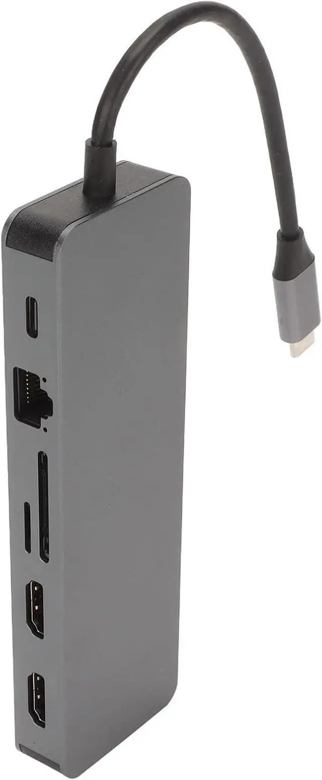 Alt view image 2 of 7 - Jectse USB C Hub 13 in 1 Gray High Speed Adapting Load