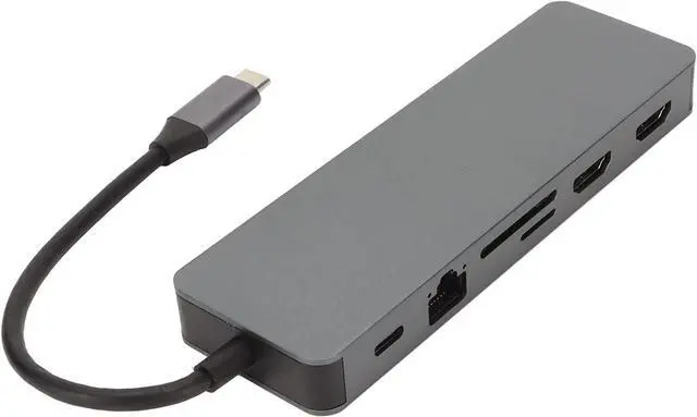Alt view image 3 of 7 - Jectse USB C Hub 13 in 1 Gray High Speed Adapting Load