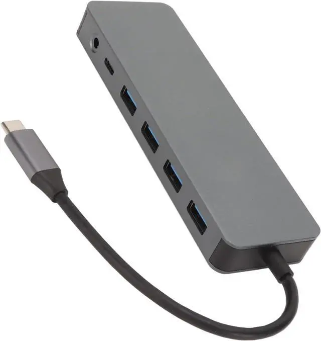 Alt view image 7 of 7 - Jectse USB C Hub 13 in 1 Gray High Speed Adapting Load