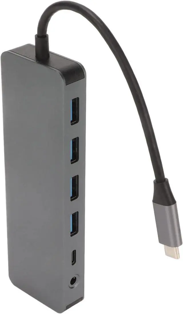Alt view image 4 of 7 - Jectse USB C Hub 13 in 1 Gray High Speed Adapting Load