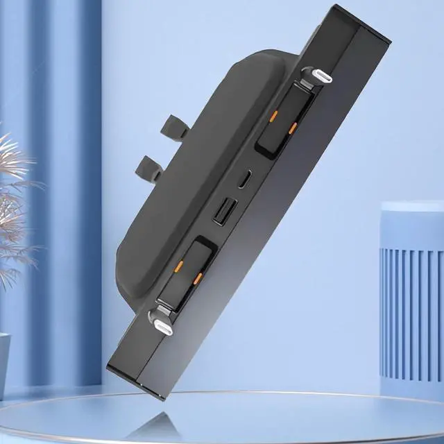 Alt view image 6 of 7 - Docking Station with Telescopic Rope USB Hub Splitter Multiple Device Charging&Data Transfer Center Console Accessories