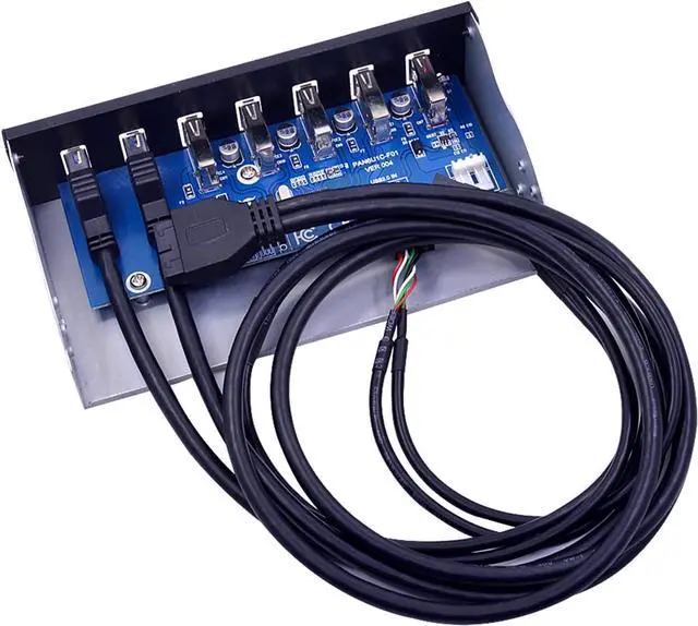 Alt view image 5 of 5 - KGFCE 5Gbps 20Pin USB 3.0 Front Panel BC 1.2 Rapid Charging USB 2.0 USB2.0 USB3.0 HUB Expansion Bracket for PC 5.25'' DVD-ROM