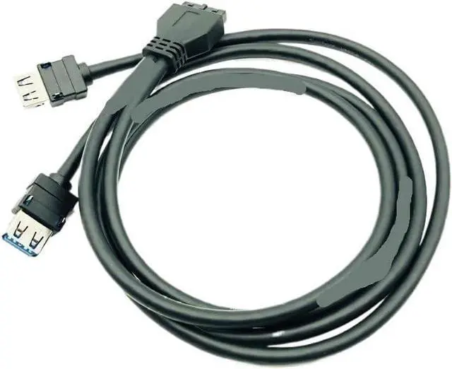 Alt view image 2 of 5 - Front Panel Cable USB Connector Cable 3.0 High Speed 20-pin to Ports USB3.0 Hub with Fixed Foot(60cm)