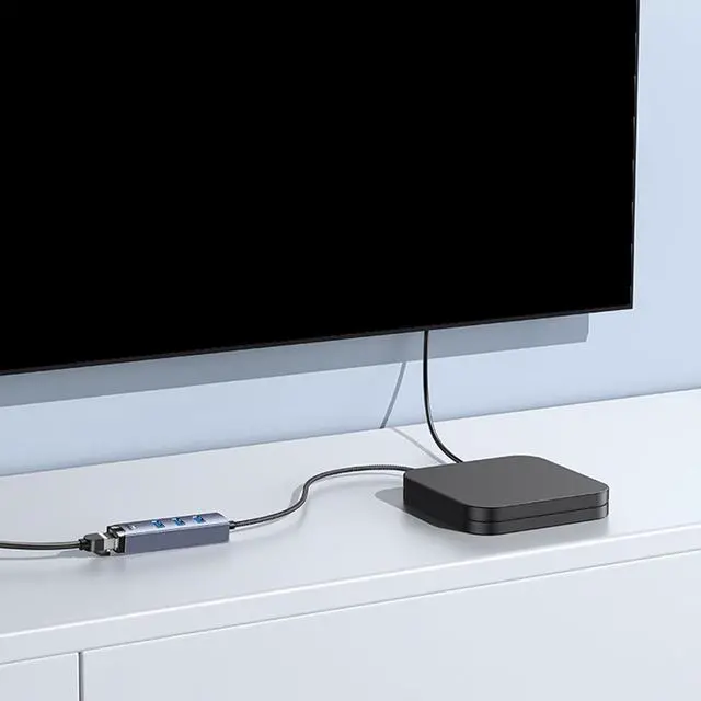 Alt view image 2 of 7 - High Performances Double Chip USB Hubs USB C to Ethernet Adapter 1000Mbps Speed for Stable Internet for Window7/8/10/11