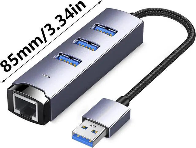 Alt view image 5 of 7 - High Performances Double Chip USB Hubs USB C to Ethernet Adapter 1000Mbps Speed for Stable Internet for Window7/8/10/11