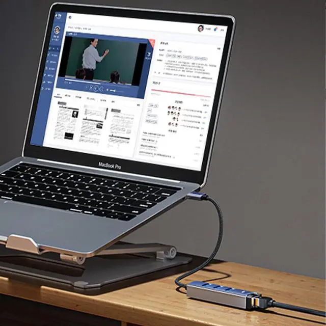 Alt view image 7 of 7 - High Performances Double Chip USB Hubs USB C to Ethernet Adapter 1000Mbps Speed for Stable Internet for Window7/8/10/11