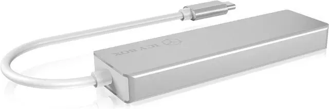 Alt view image 3 of 4 - ICY BOX 4-Way USB-C hub, 3-Way USB-C hub White Silver/White