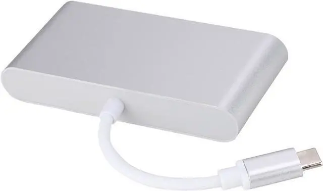 Alt view image 2 of 7 - 4 in 1 Type C to HDMIUSB3.0RJ45PD Converter, 4K Video Adapter Hub, Ethernet Port for Stable Internet, Small Exquisite, Easy to Carry, Aluminum Alloy Material, Silver Color