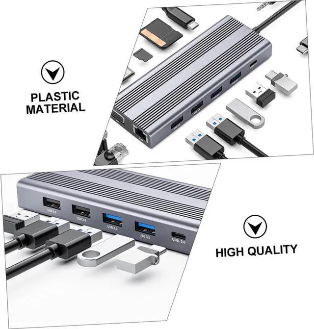 Alt view image 3 of 7 - SEWACC Type Expansion Transfer Adapter with USB Ports Expander Lightweight Multi USB Splitter for Access