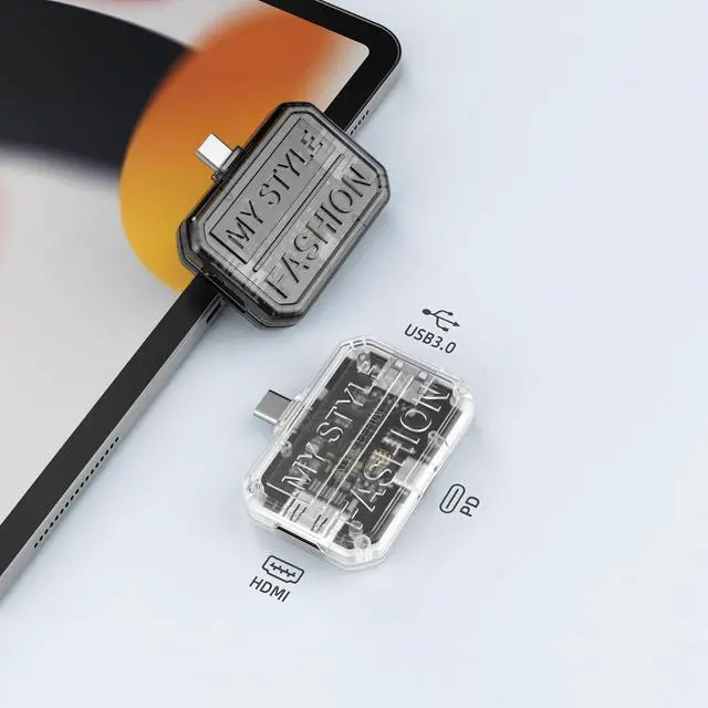 Alt view image 5 of 7 - Mllepjdh USB C To HDTV Adapter With 4K Video Output PD100W Charging USB3.0 5Gbps Data Transfer For Wide Connectivities