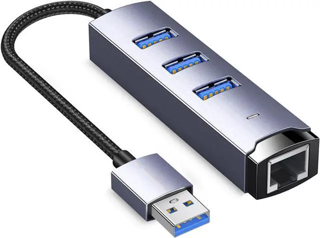 Main image of High Performances Double Chip USB Hubs USB C to Ethernet Adapter 1000Mbps Speed for Stable Internet for Window7/8/10/11
