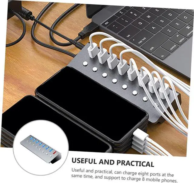 Alt view image 3 of 7 - jojofuny USB Extension Device 7-Port USB 3.0 Hub Multi-Functional Sturdy Aluminum Alloy for