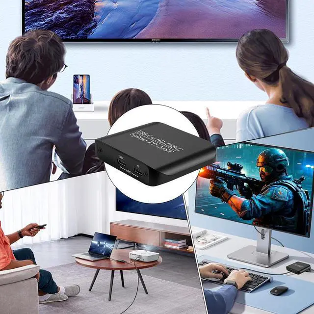 Alt view image 4 of 7 - Muflydo USB C to HD Adapter,Multiport Converter - Multiport Connector Reader Portable 4K@60Hz for Monitor Phone Tablets Work Office Home