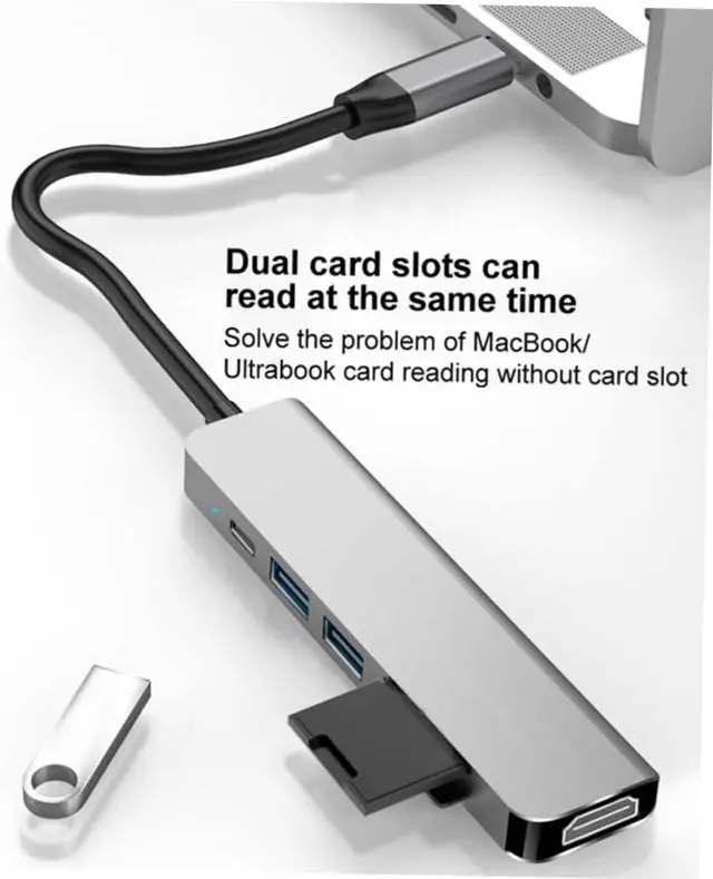 Alt view image 2 of 7 - Artibetter 3pcs Portable USB Hub Adapter for Laptops Type c Devices Multi-Function Expansion Hub Converter