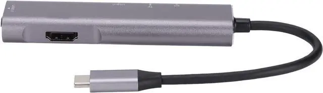 Alt view image 3 of 7 - NutriEss QT05 Type C to HD Multimedia Interface USB 3.0 Hub High Speed Transmission 5 in 1 Hub for Computer