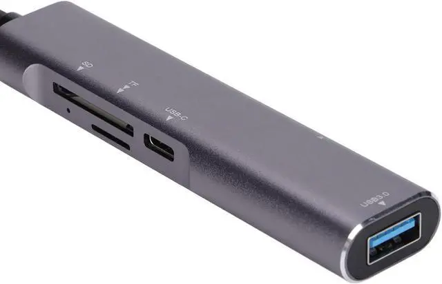 Alt view image 4 of 7 - NutriEss QT05 Type C to HD Multimedia Interface USB 3.0 Hub High Speed Transmission 5 in 1 Hub for Computer