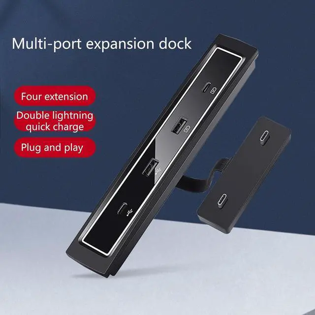 Alt view image 3 of 7 - 4 in 1 USB Docking Station Compatible for 3/Y 27W Quick Intelligent USB Shunt Hub Interior Decoration