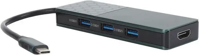 Alt view image 4 of 7 - 7 in 1 Type C Hub, USB C Docking Station, 4K HD Multimedia Interface with 3 USB30. Ports, PD Fast Charging, Card Reader for OS X OS, Aluminum Alloy Multiport Adapter