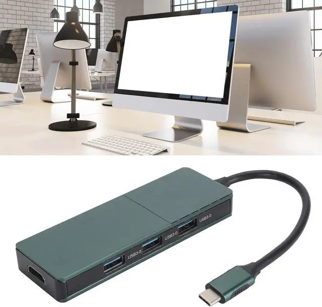 Alt view image 5 of 7 - 7 in 1 Type C Hub, USB C Docking Station, 4K HD Multimedia Interface with 3 USB30. Ports, PD Fast Charging, Card Reader for OS X OS, Aluminum Alloy Multiport Adapter